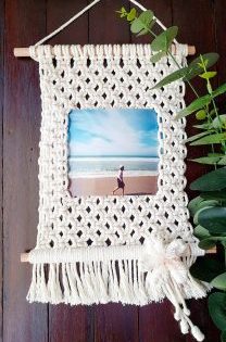 Macrame photo wall hanger more colours available